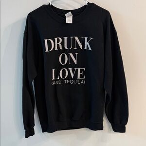 Gildan Black Graphic Crewneck Sweater